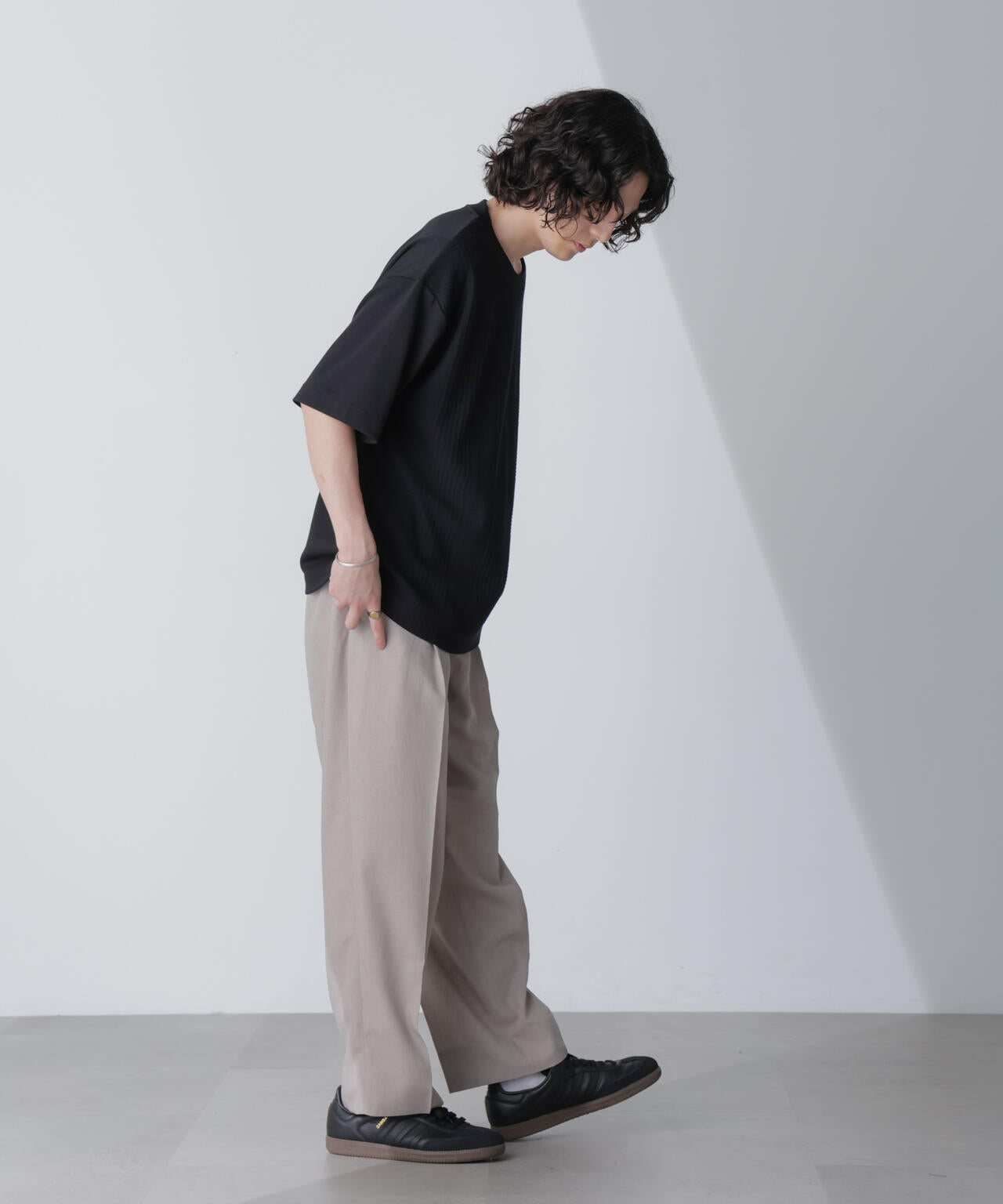 リンクスジャガードコンビTシャツ 半袖 6724124241