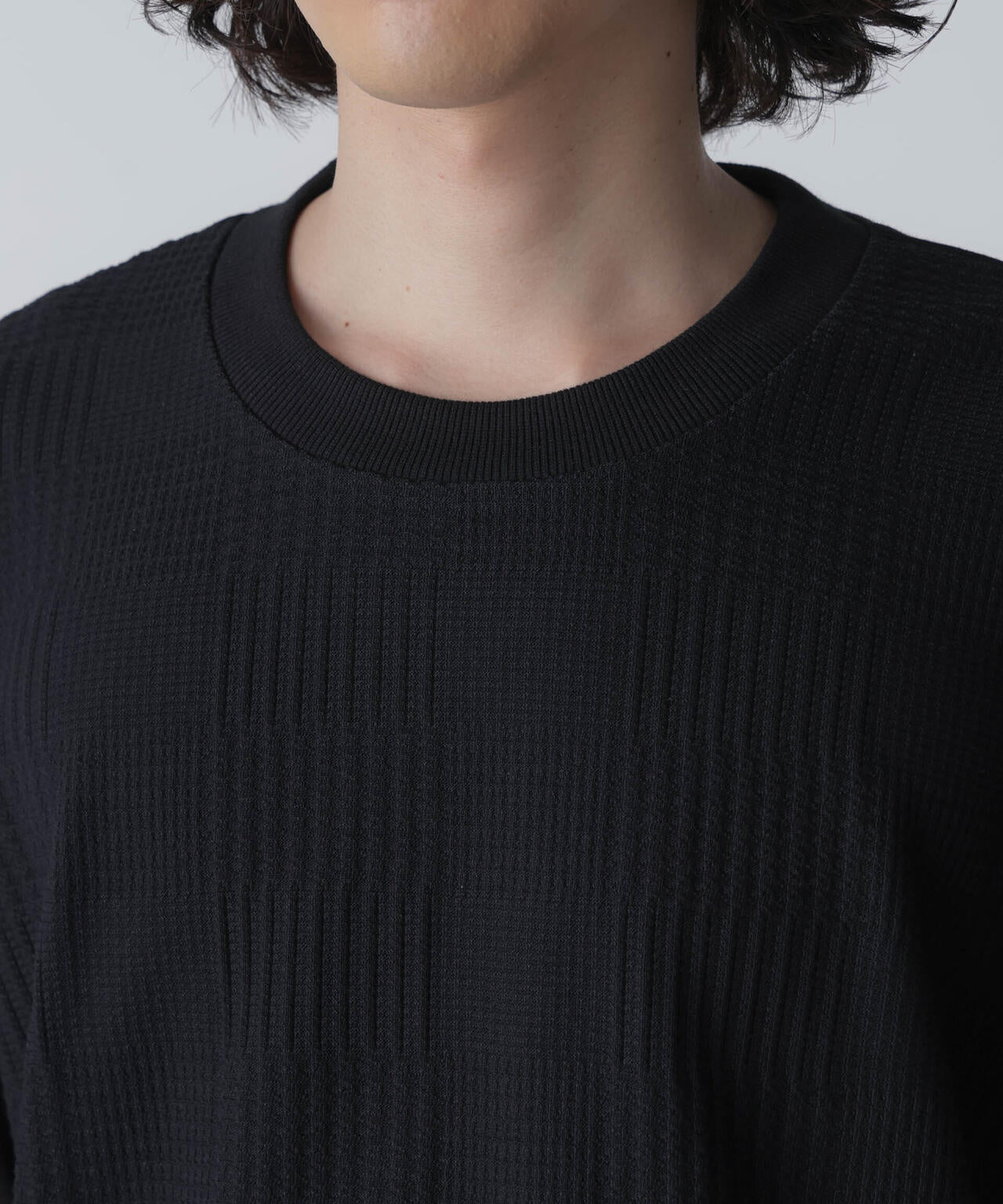 リンクスジャガードコンビTシャツ 半袖 6724124241