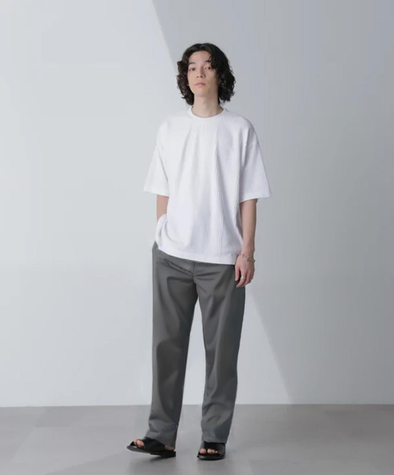 リンクスジャガードコンビTシャツ 半袖 6724124241