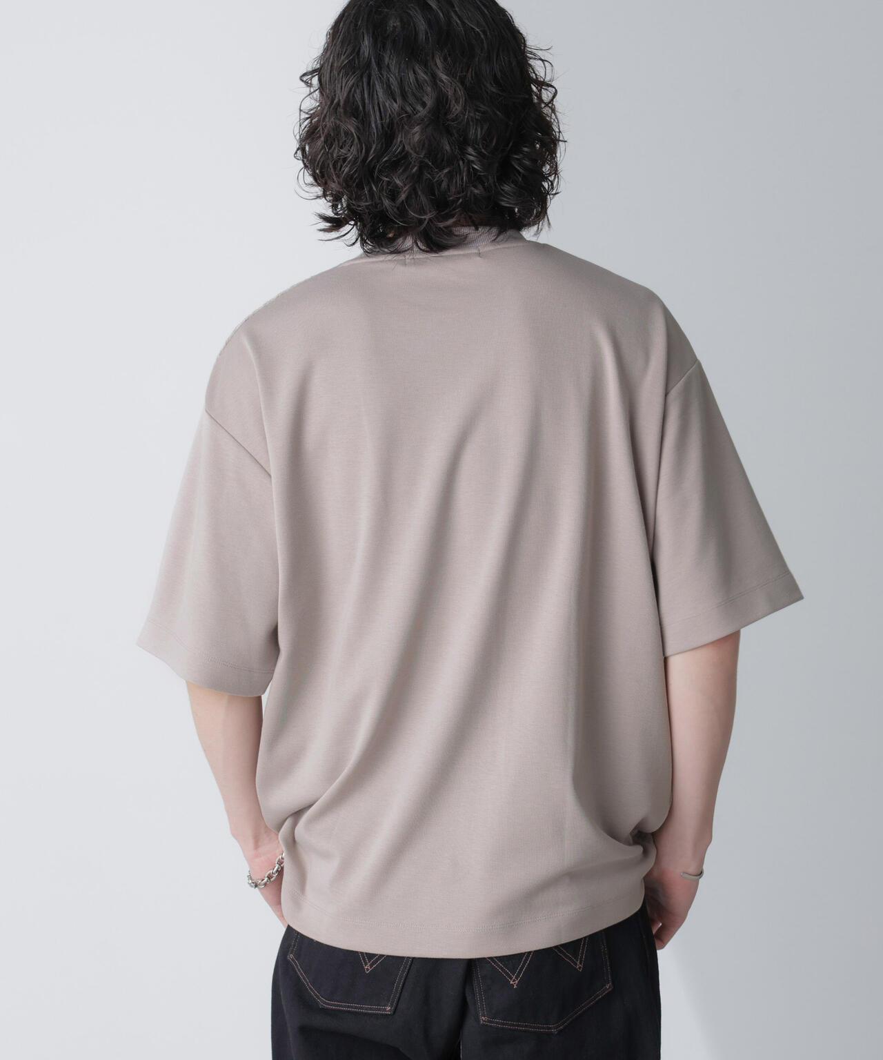 リンクスジャガードコンビTシャツ 半袖 6724124241