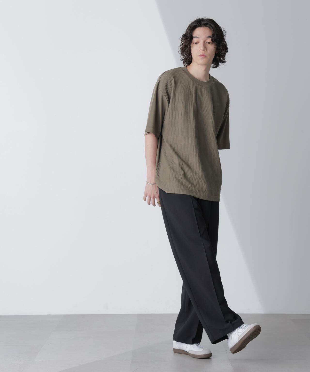 リンクスジャガードコンビTシャツ 半袖 6724124241