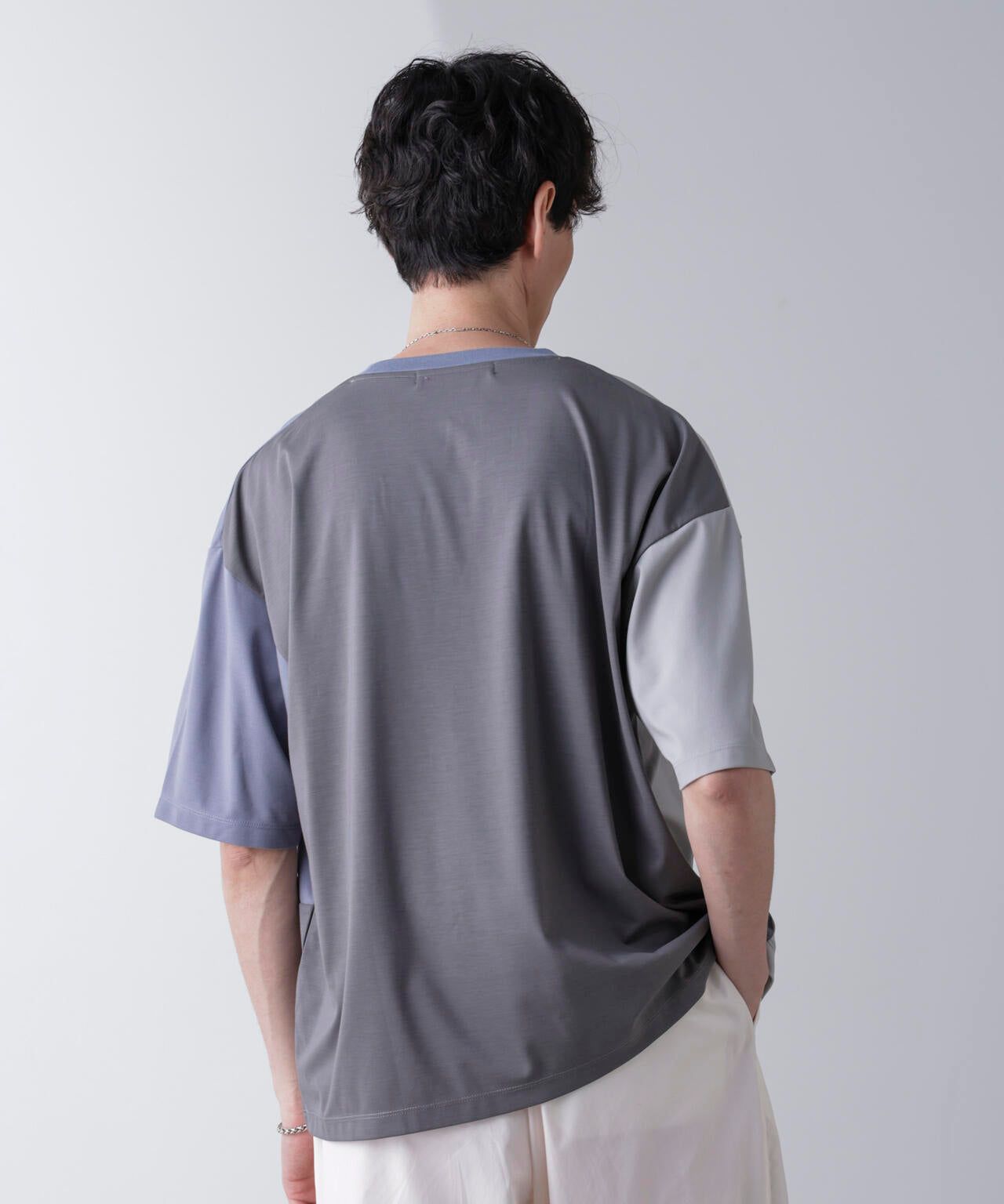 リラックス切り替えスムースTシャツ 半袖 6724124261