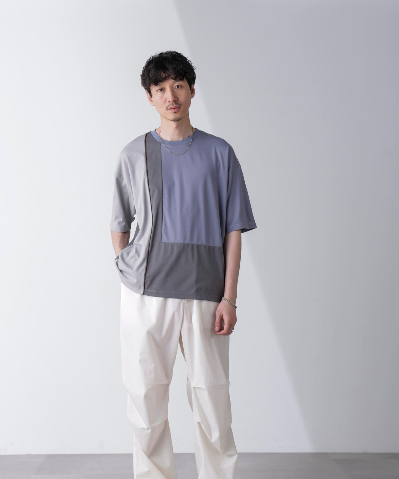 リラックス切り替えスムースTシャツ 半袖 6724124261