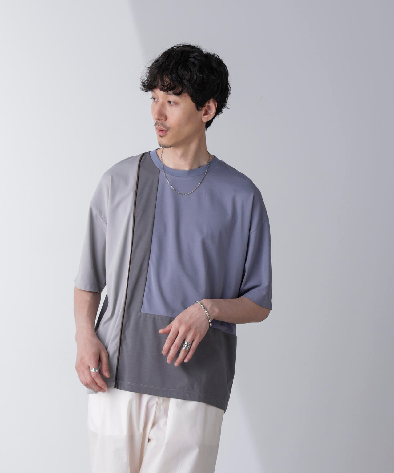 リラックス切り替えスムースTシャツ 半袖 6724124261