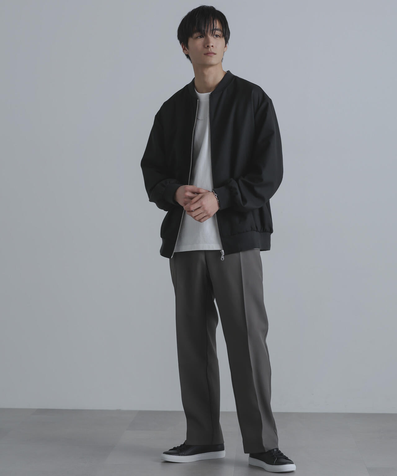 ストレッチツイルストレートスラックス(セットアップ可) 6724127211