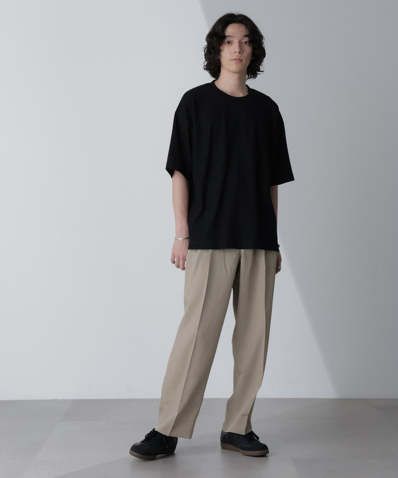 テックリネンリラックスタックテーパードパンツ(セットアップ可) 6724127223