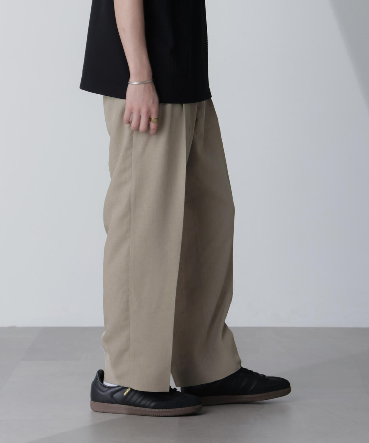 テックリネンリラックスタックテーパードパンツ(セットアップ可) 6724127223