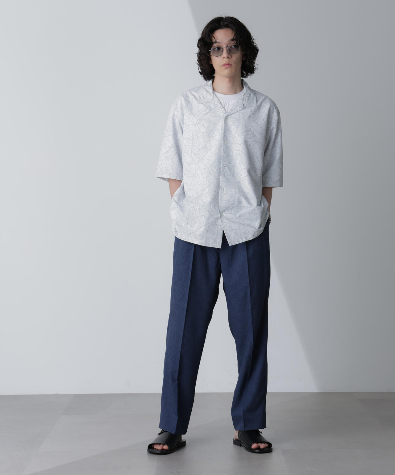 テックリネンリラックスタックテーパードパンツ(セットアップ可) 6724127223