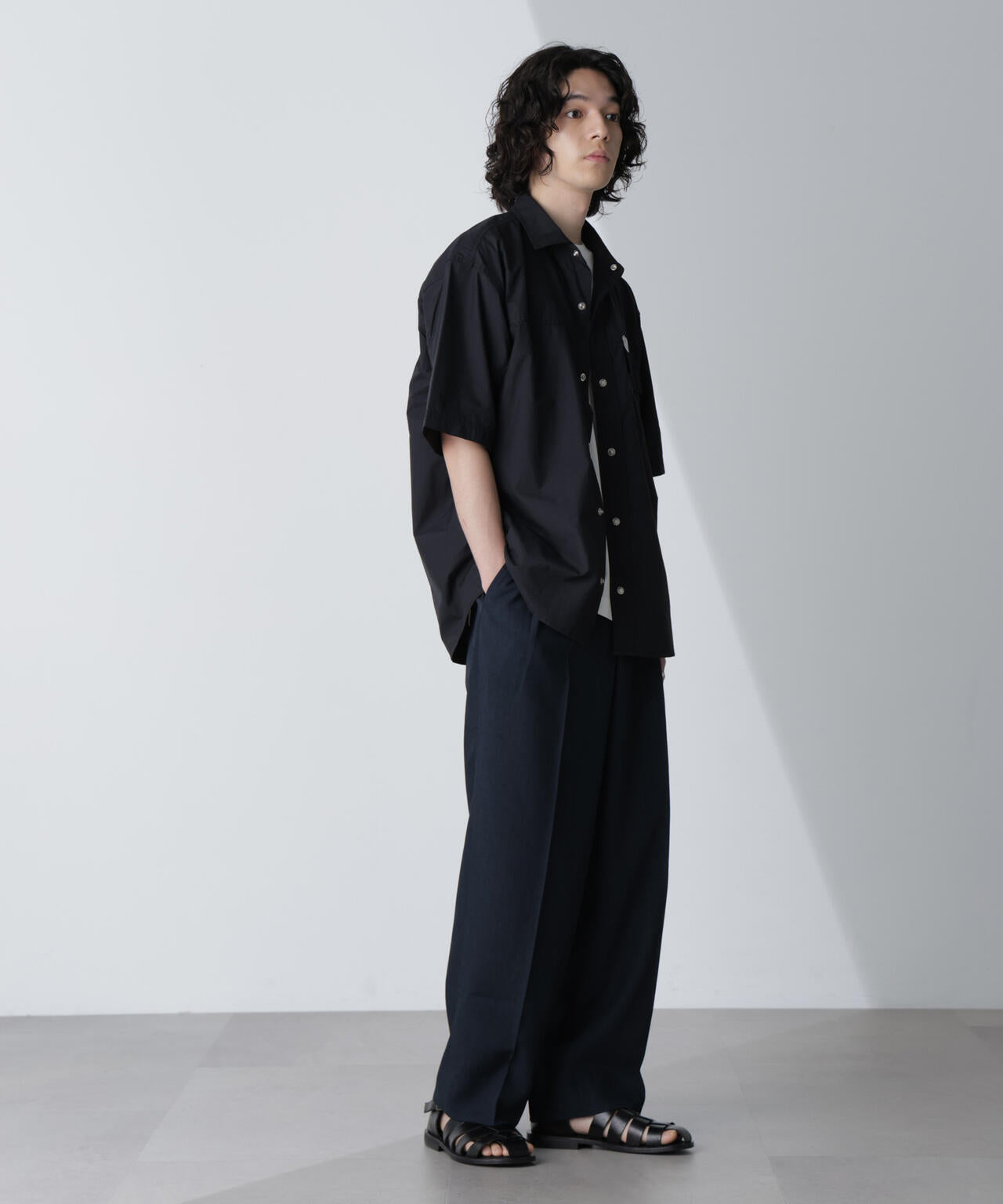 テックリネンリラックスタックテーパードパンツ(セットアップ可) 6724127223