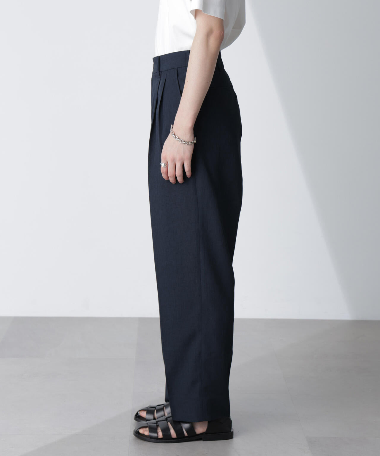 テックリネンリラックスタックテーパードパンツ(セットアップ可) 6724127223