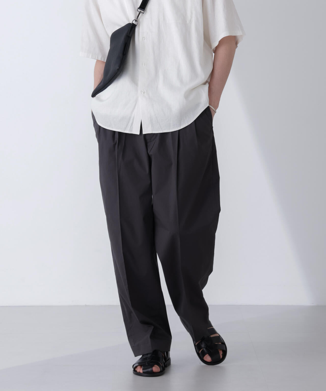 TCクールマックス ツータックスラックス ワイドシルエット 6724127225