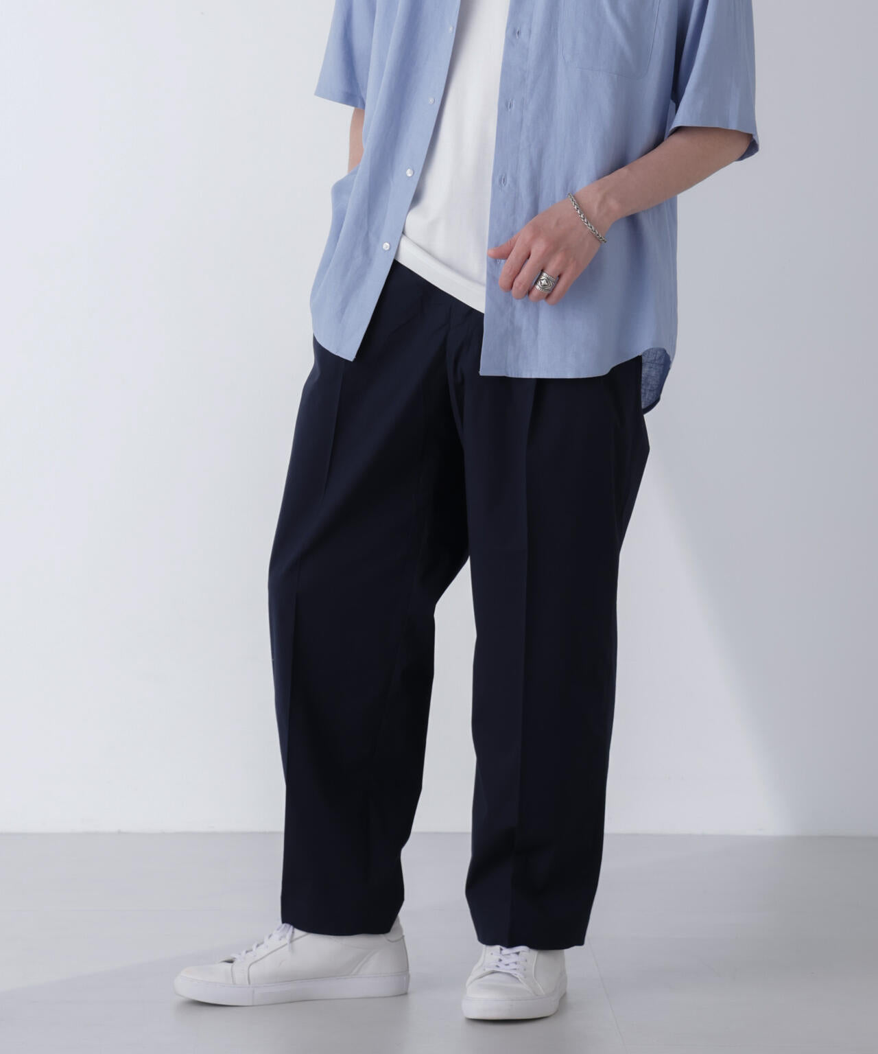 TCクールマックス ツータックスラックス ワイドシルエット 6724127225