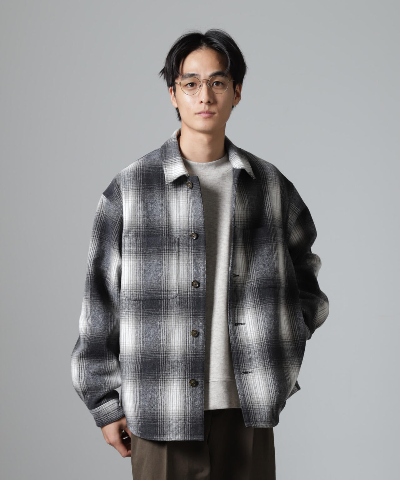 テックメルトン CPOパターンチェックシャツブルゾン 6724212214