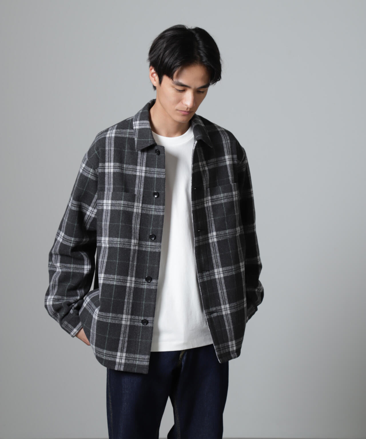 テックメルトン CPOパターンチェックシャツブルゾン 6724212214