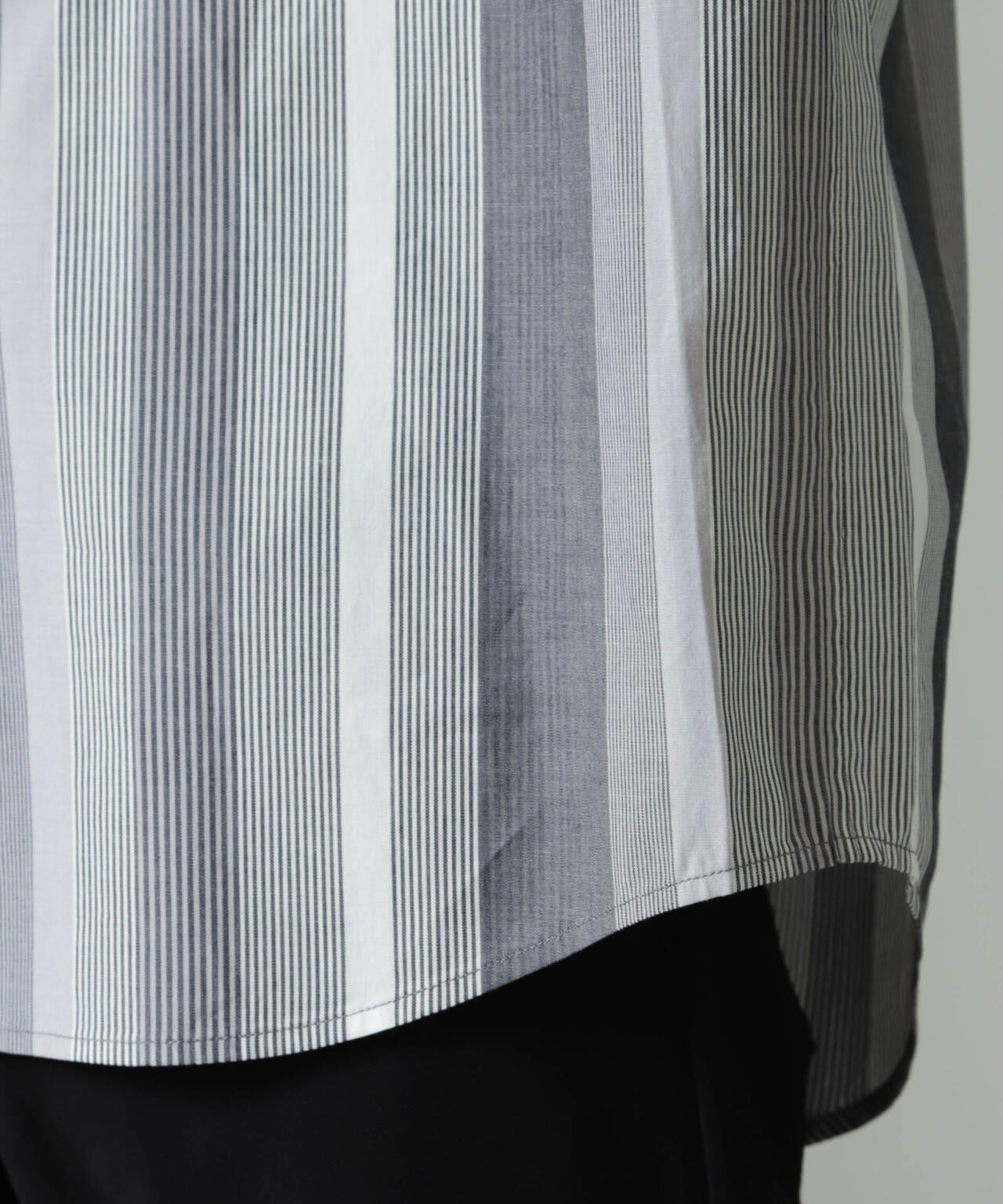 ワイドストライプシャツ 長袖 6724220203