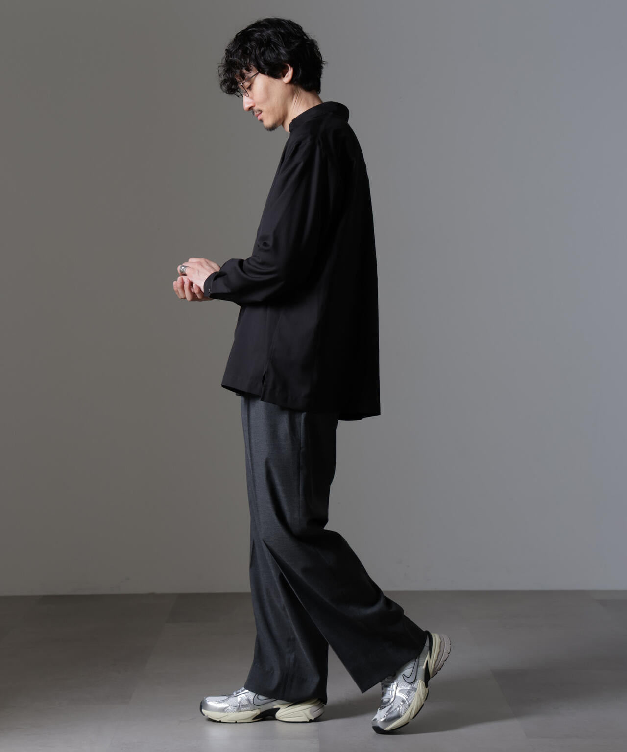ドレープスキッパーシャツ 長袖 6724220207