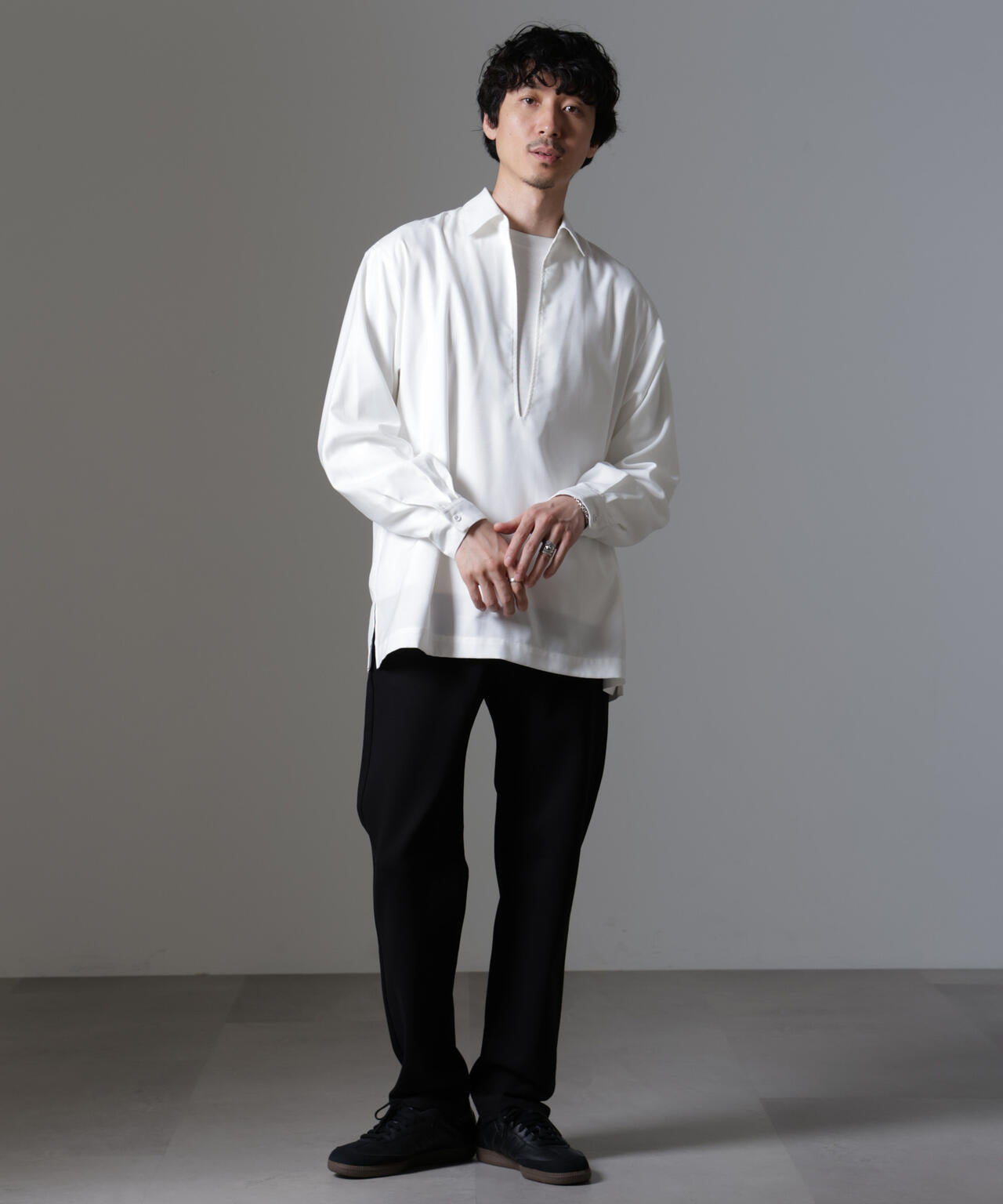 ドレープスキッパーシャツ 長袖 6724220207