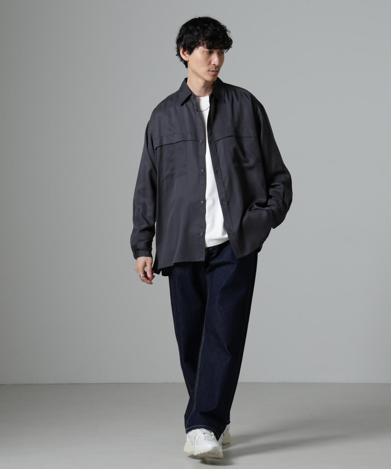 WEB限定/テンセルツイルポケットレギュラーカラーシャツ 6724220217
