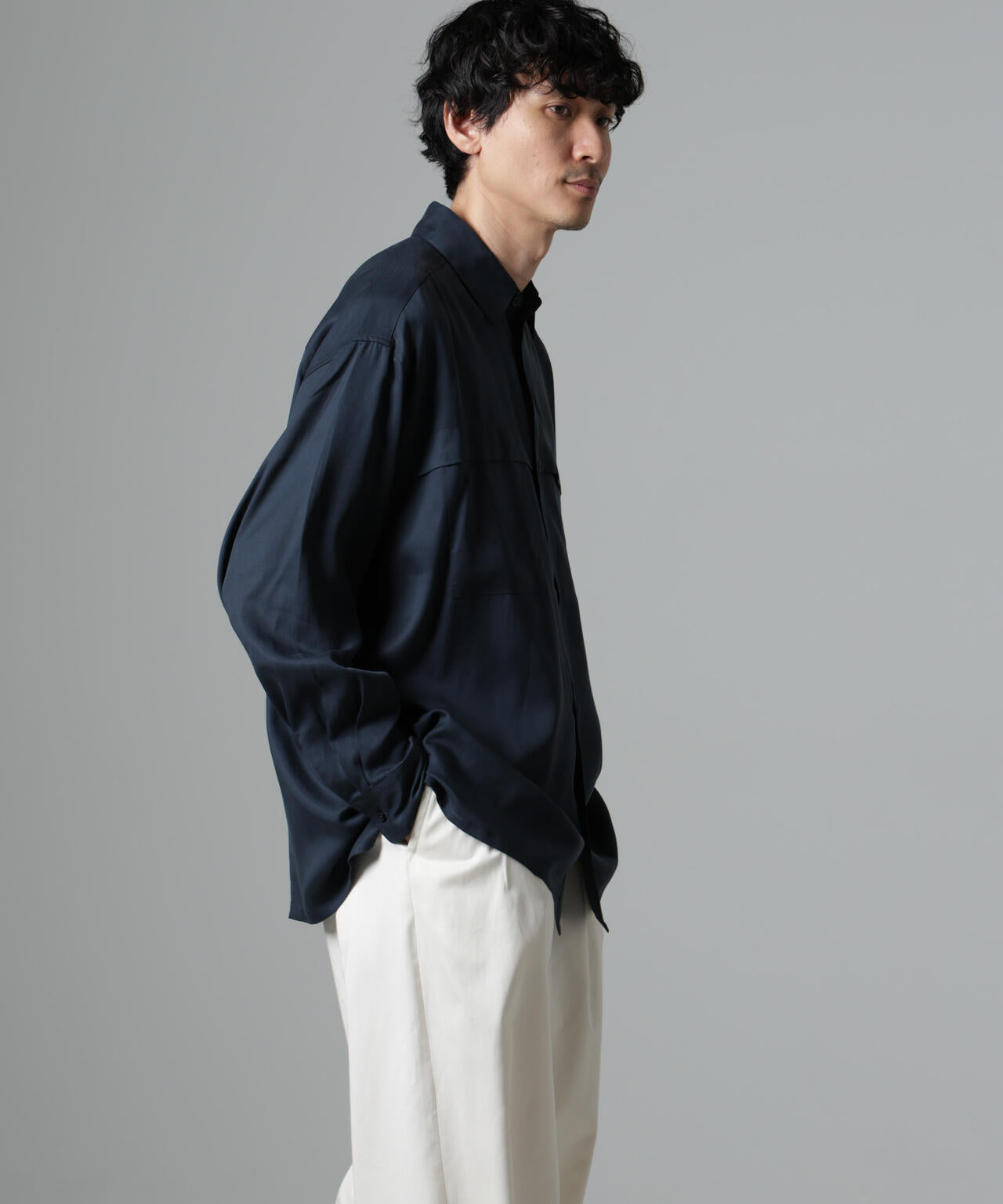 WEB限定/テンセルツイルポケットレギュラーカラーシャツ 6724220217