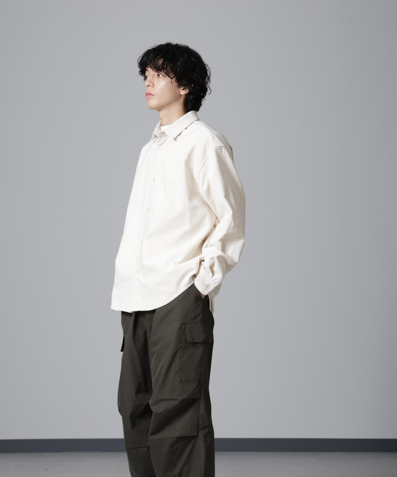 リラックスコーデュロイシャツ 6724220223