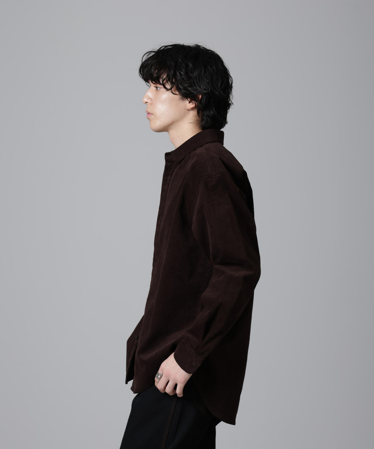 リラックスコーデュロイシャツ 6724220223