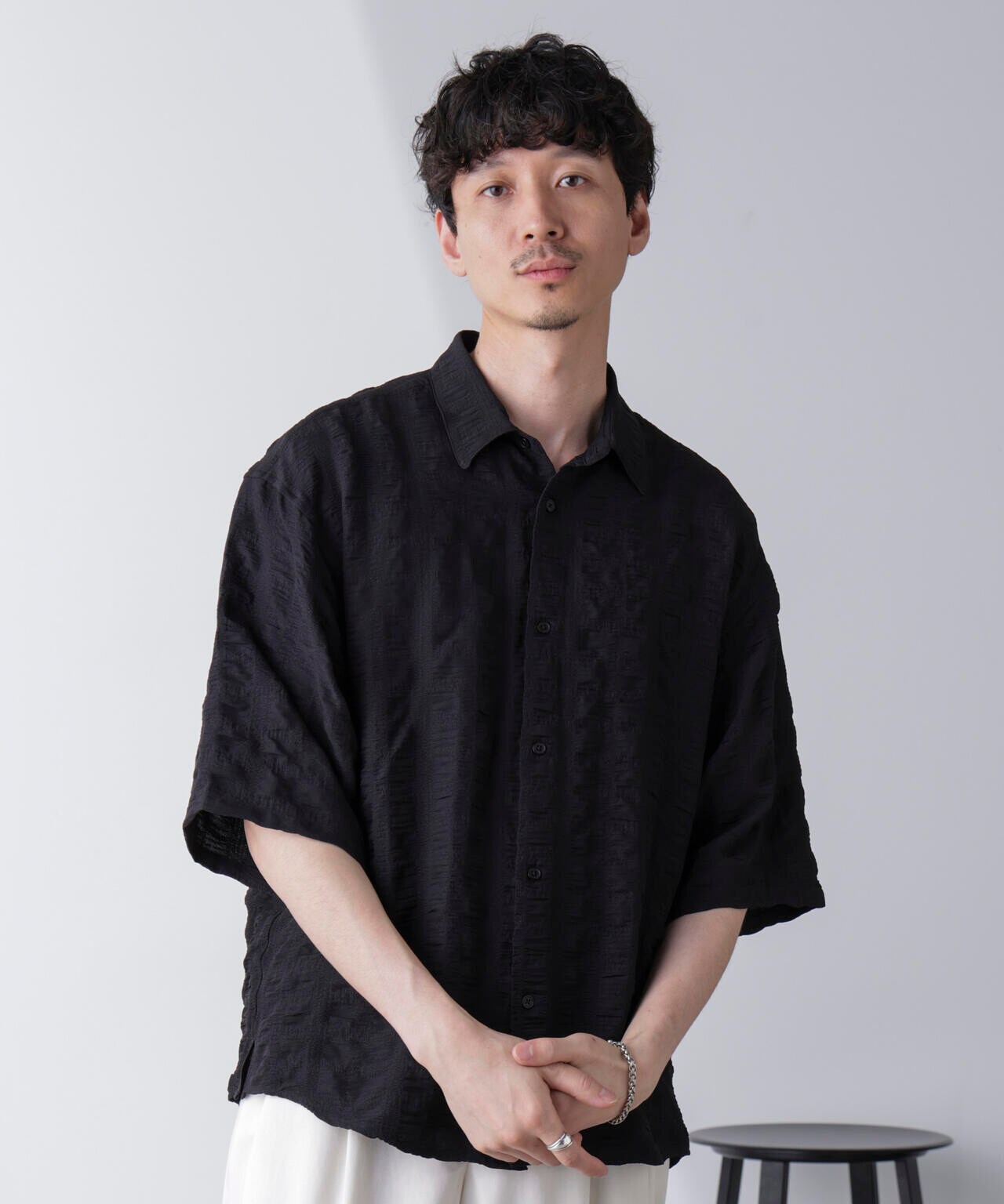 ドビーチェック リラックスシャツ 半袖 6724221213