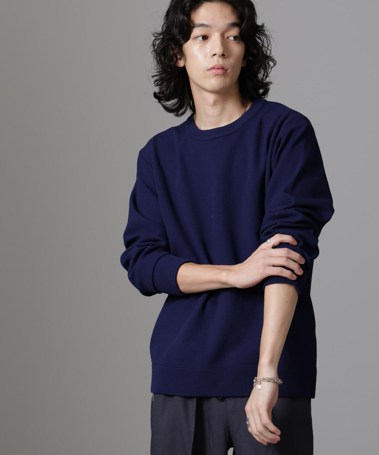 テック鹿の子ニットプルオーバー 6724222206