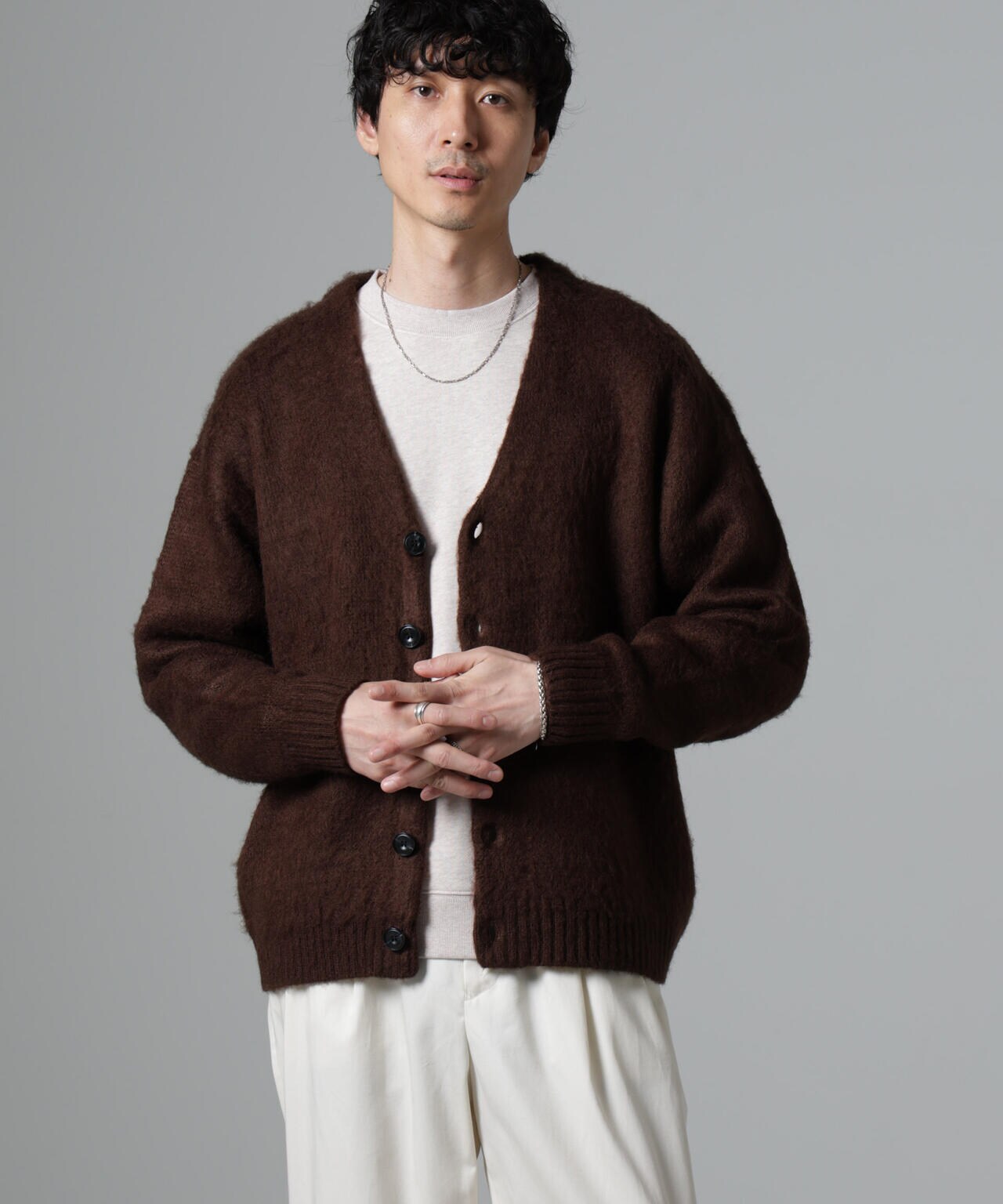 モヘヤライクニットカーディガン 6724222226