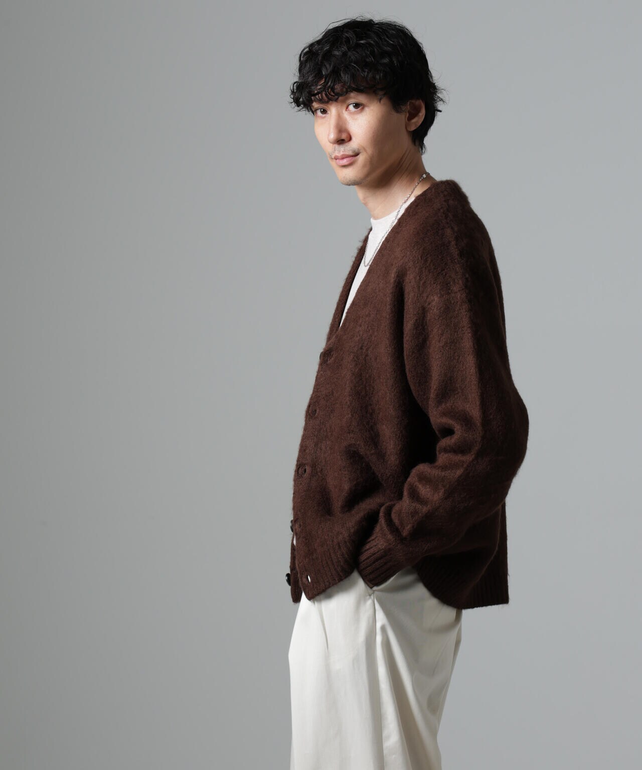 モヘヤライクニットカーディガン 6724222226