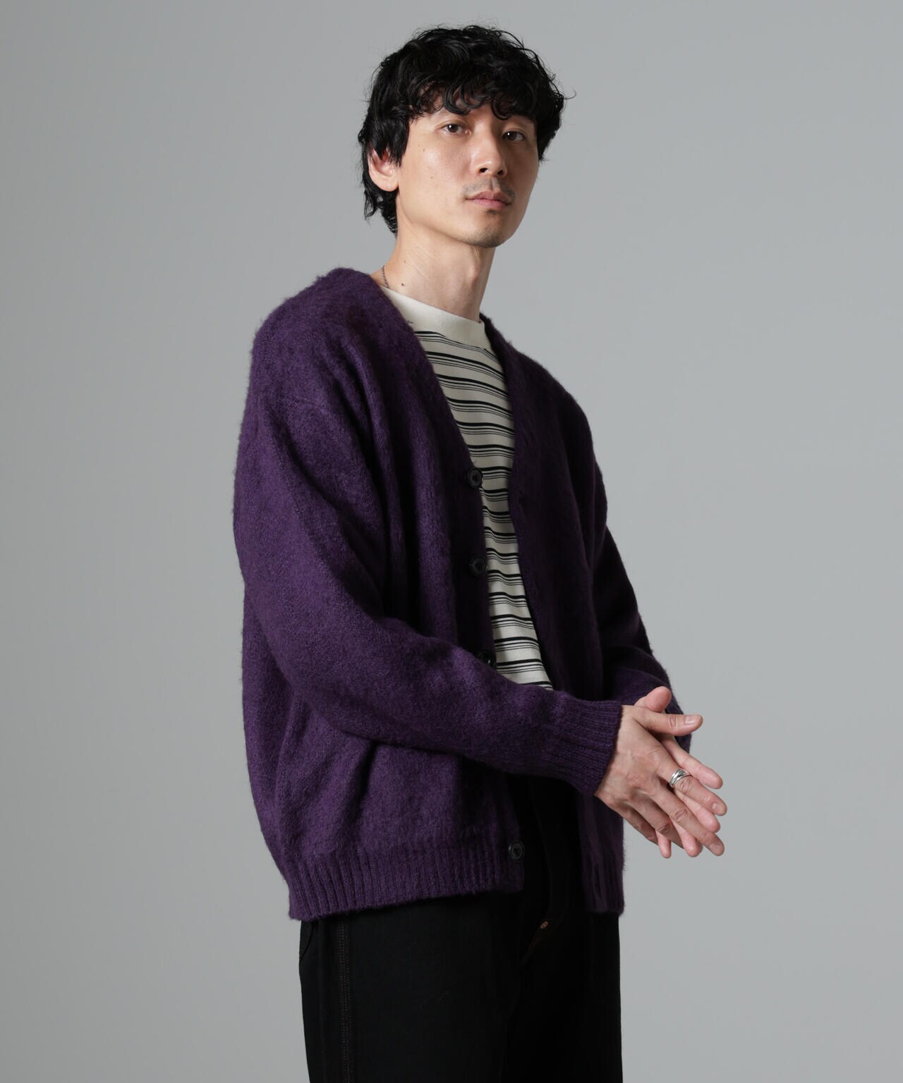 モヘヤライクニットカーディガン 6724222226