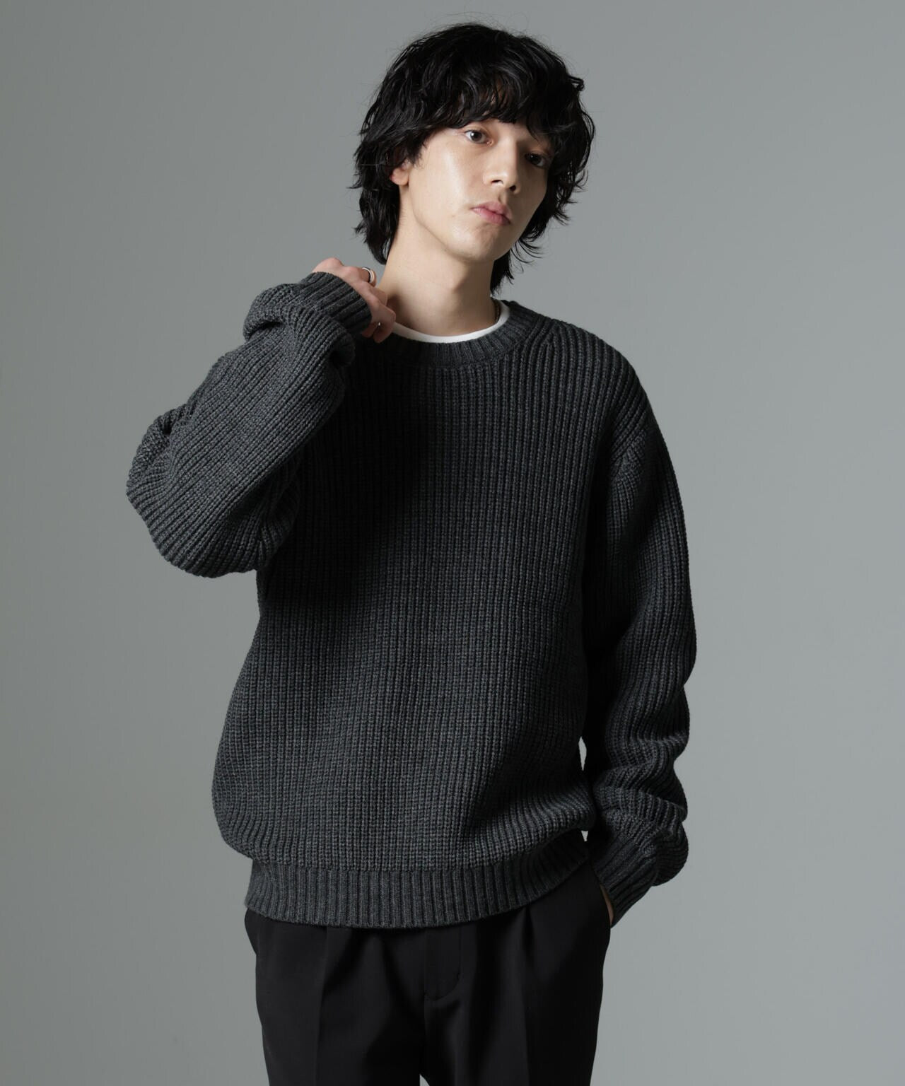 リラックス畦ニット 6724222249