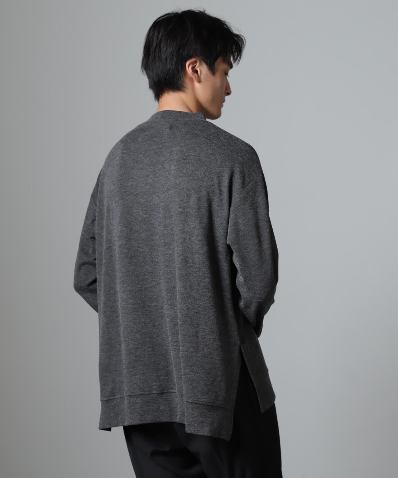 WEB限定/ストレッチテレコモックネックプルオーバー 長袖 6724223225