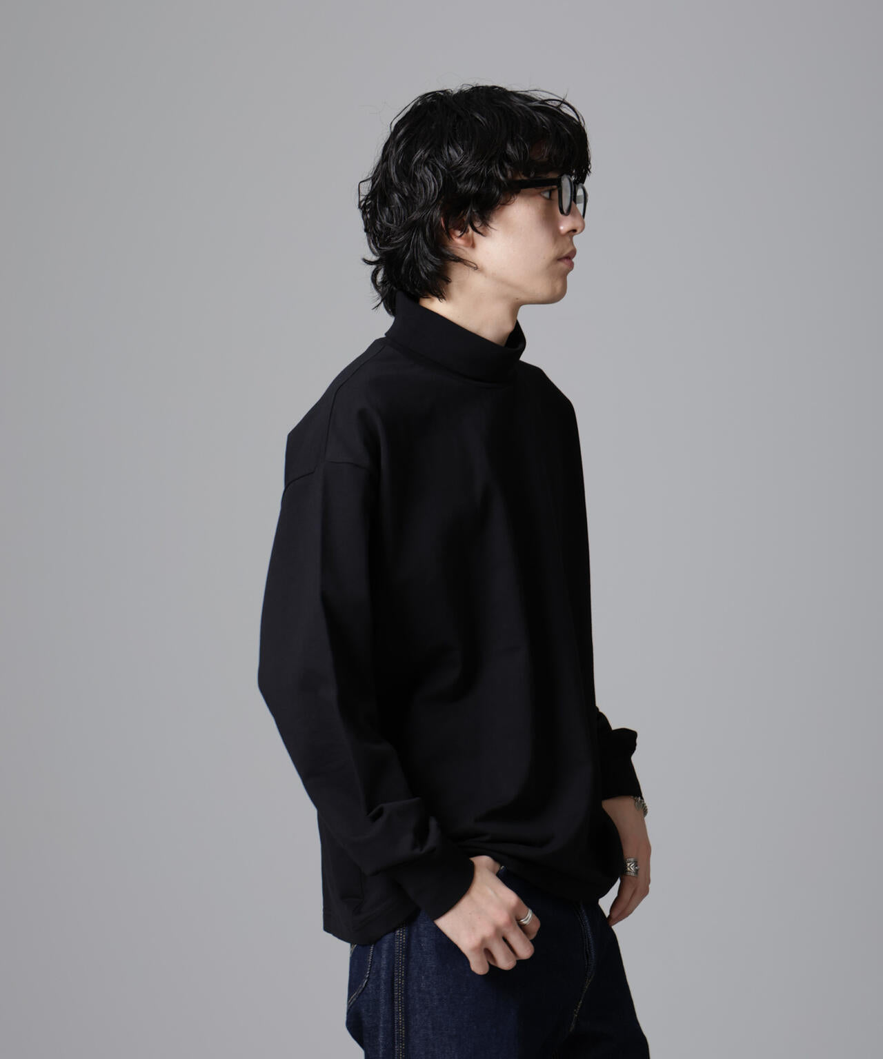 タートルカットミニ裏毛Tシャツ 長袖 6724223235
