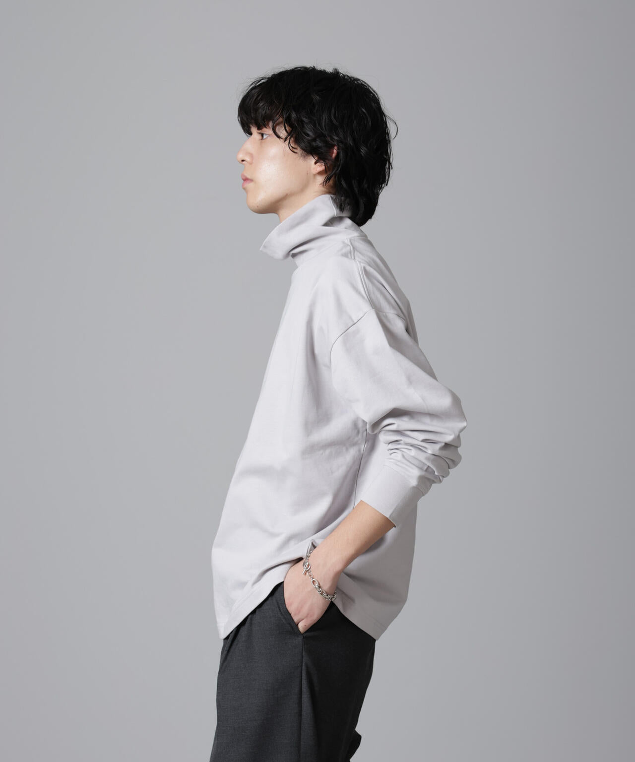 タートルカットミニ裏毛Tシャツ 長袖 6724223235