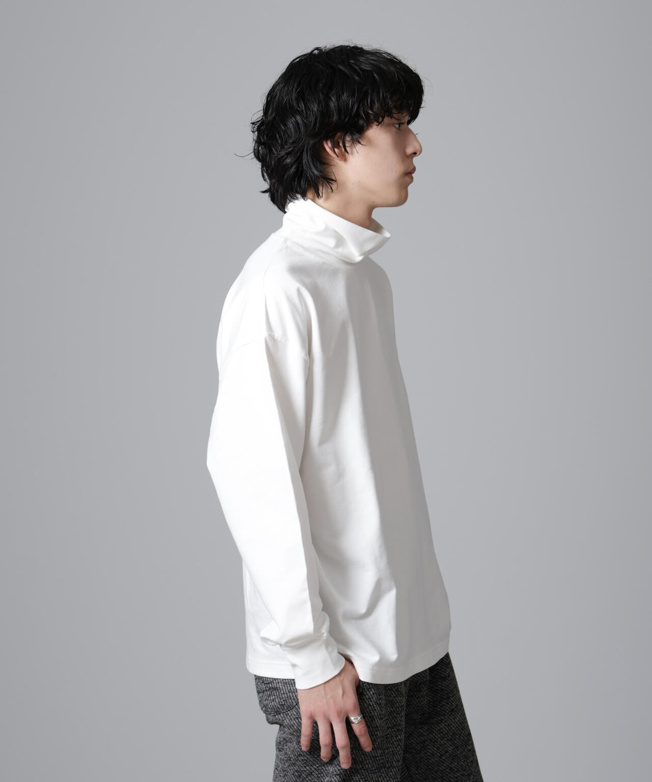 タートルカットミニ裏毛Tシャツ 長袖 6724223235