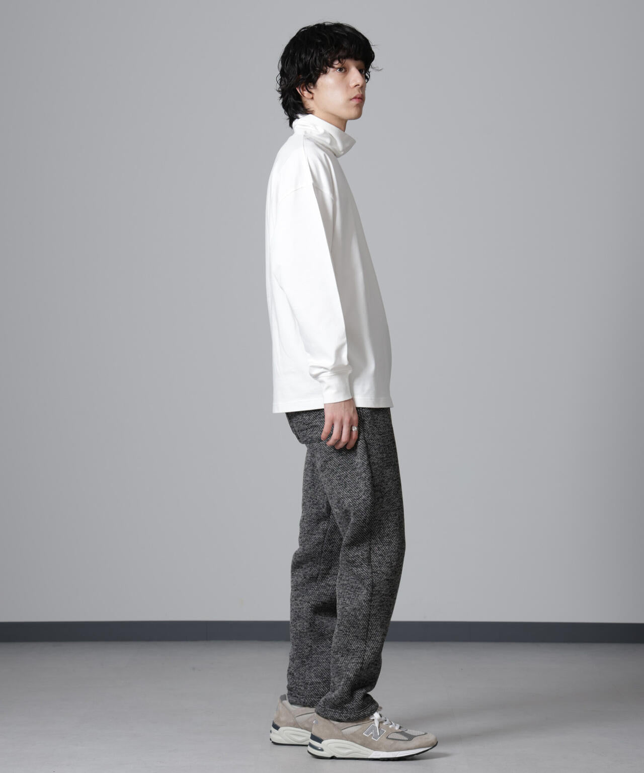 タートルカットミニ裏毛Tシャツ 長袖 6724223235