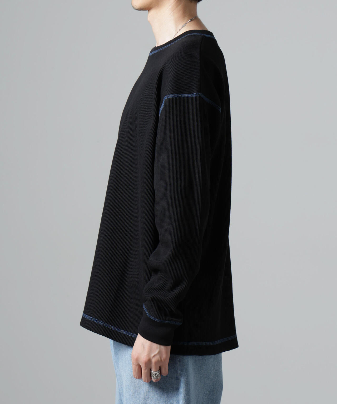 ステッチワッフルTシャツ 長袖 6724223240
