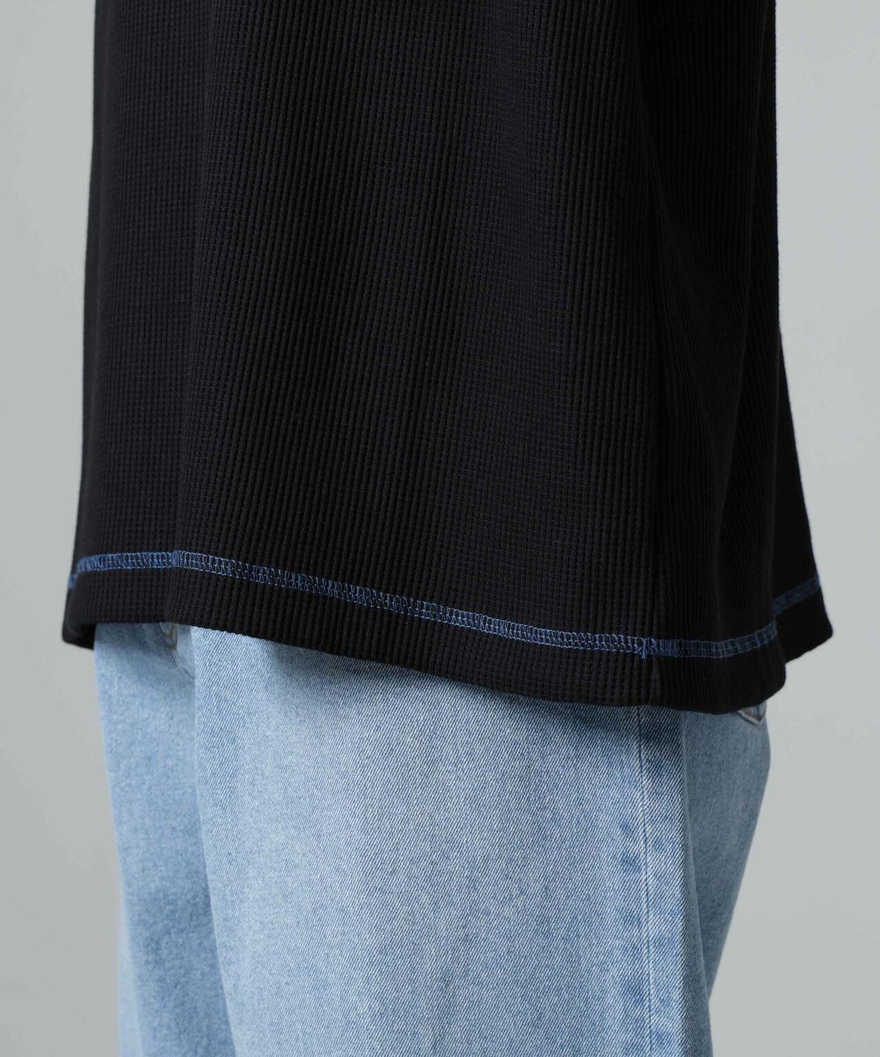 ステッチワッフルTシャツ 長袖 6724223240