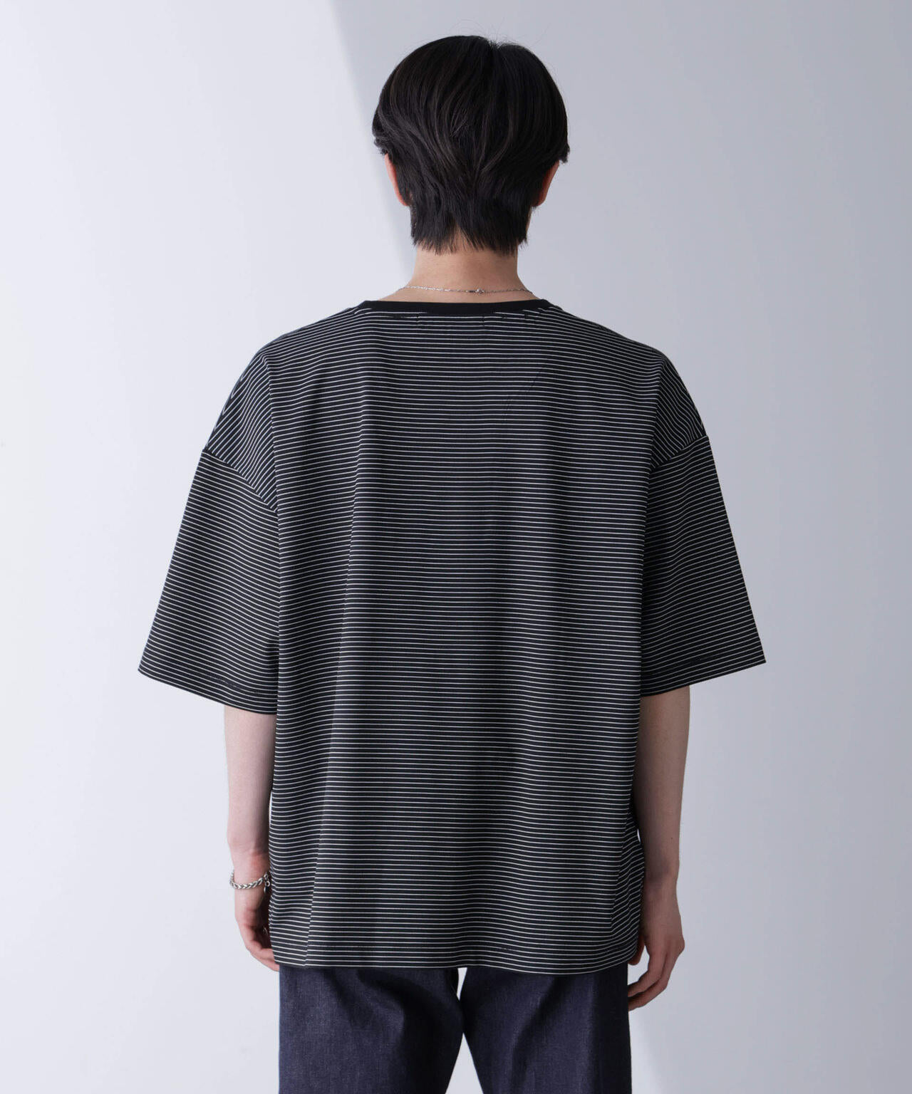 ビッグシルエットボーダーTシャツ 半袖 6724224204