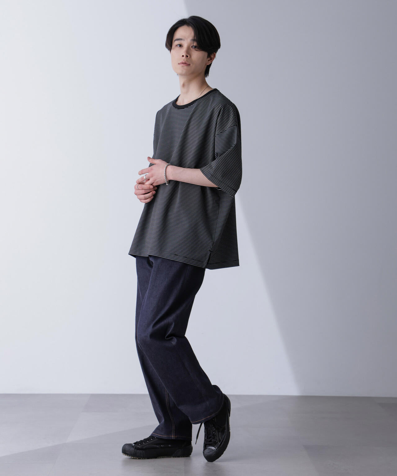 ビッグシルエットボーダーTシャツ 半袖 6724224204