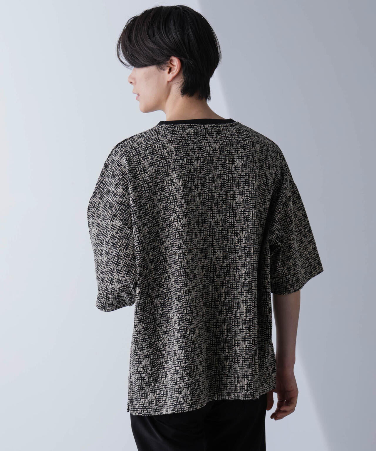 パターンジャガードTシャツ 半袖 6724224205