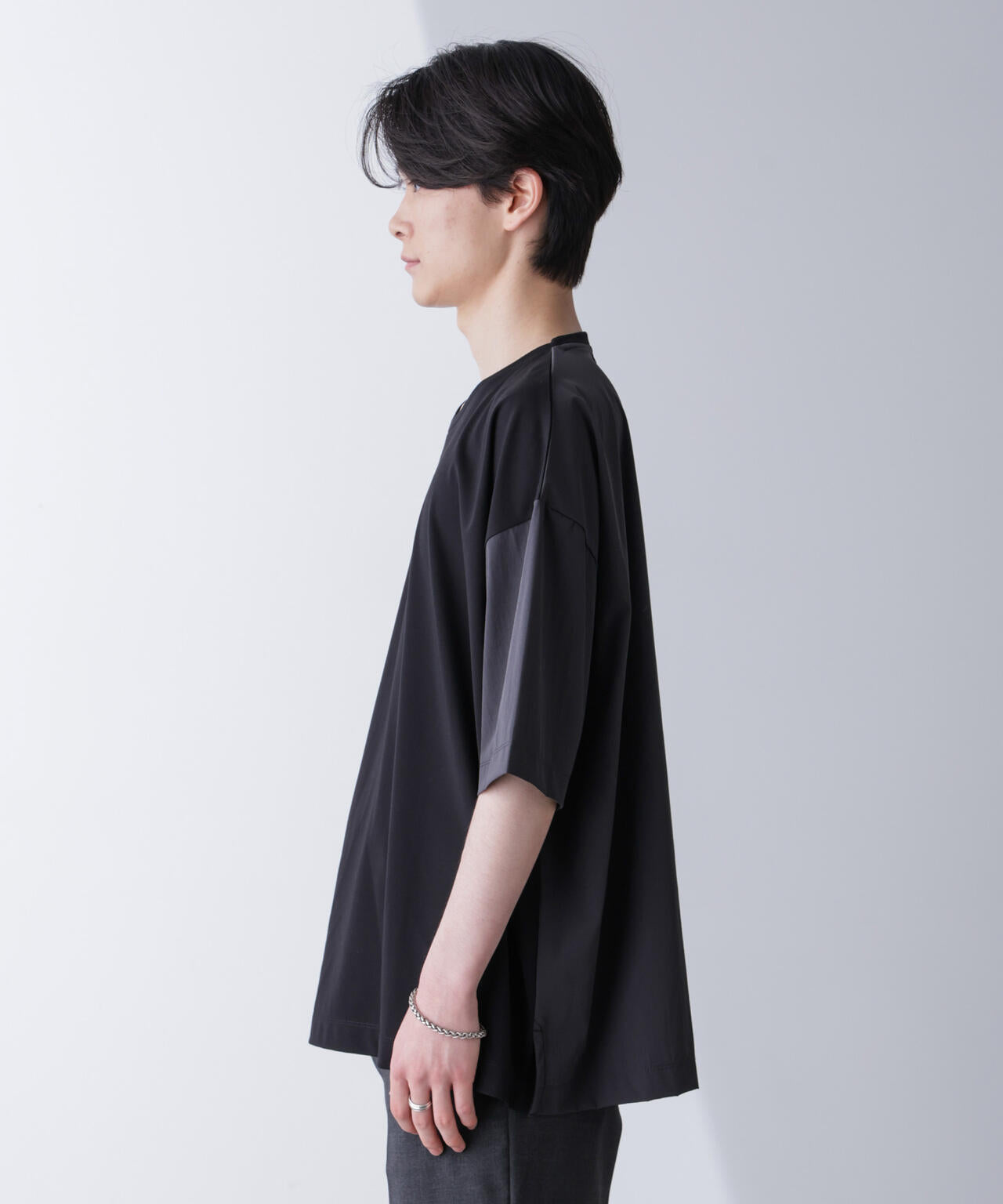 袖切り替えビッグTシャツ 半袖 6724224211