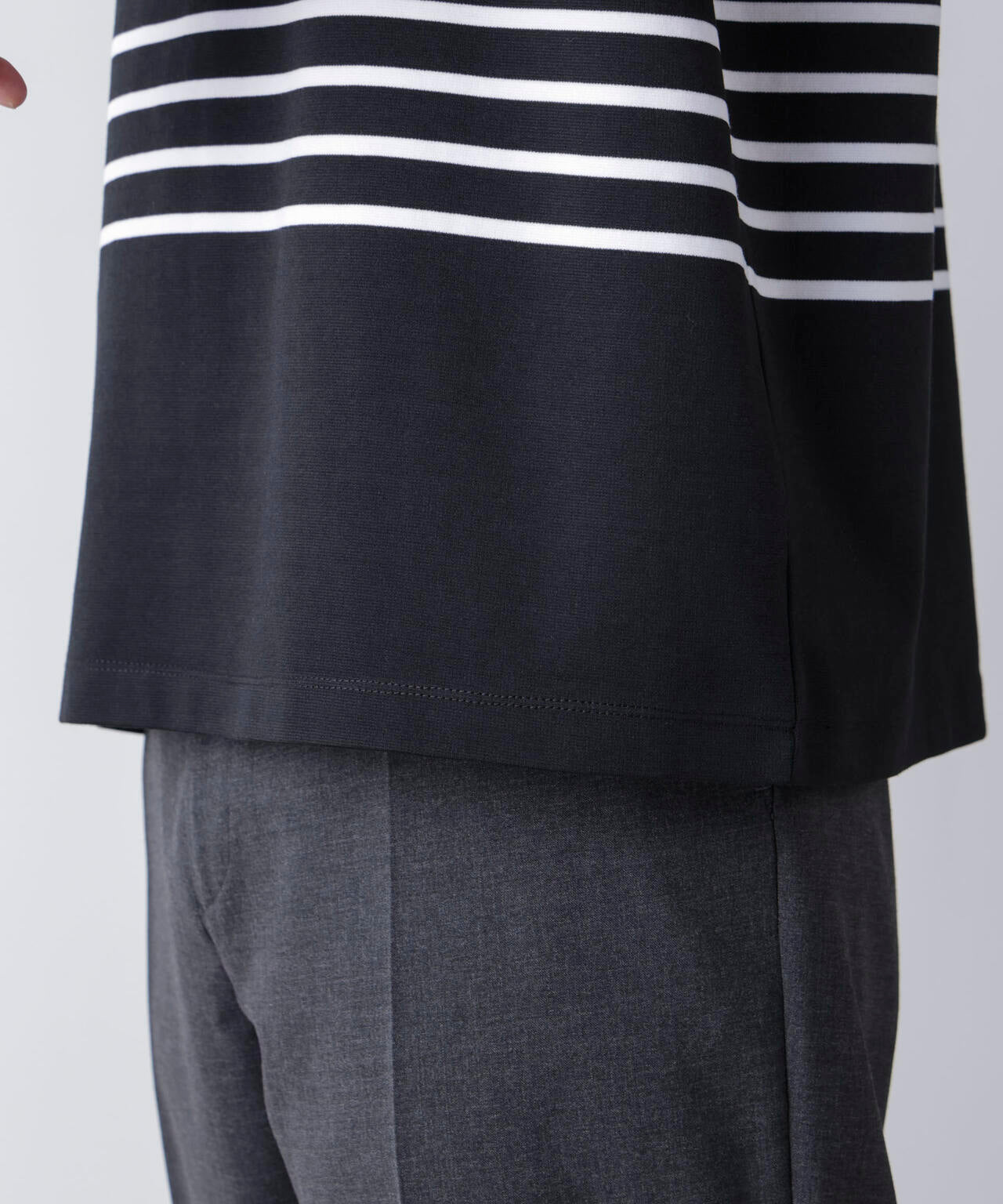 パネルボーダーリラックスTシャツ 半袖 6724224221