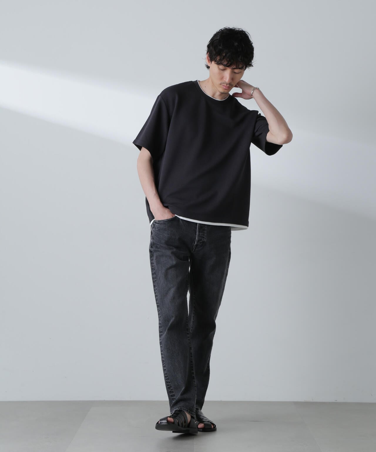 ガーターフェイクレイヤードTシャツ 半袖 6724224223