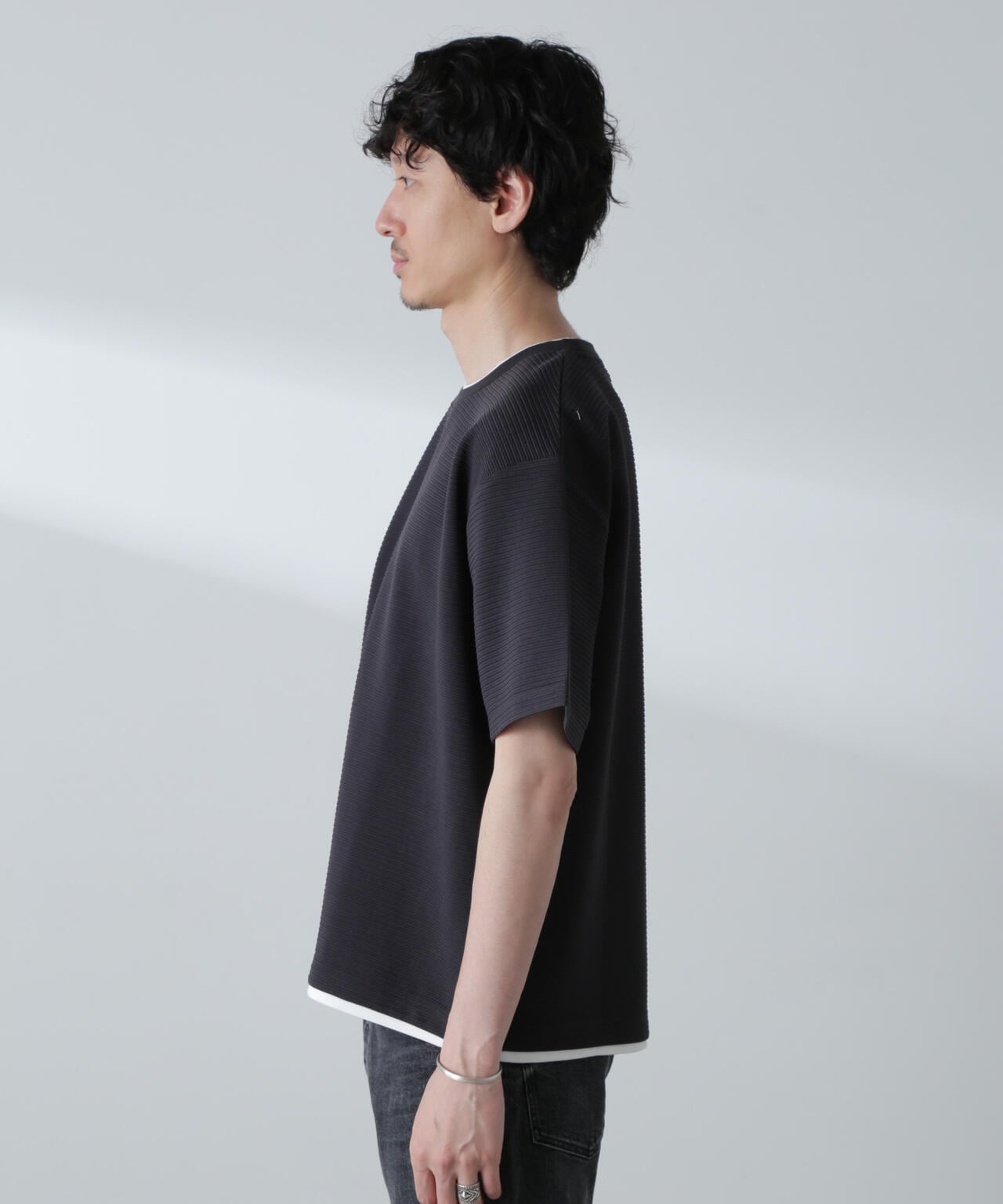 ガーターフェイクレイヤードTシャツ 半袖 6724224223