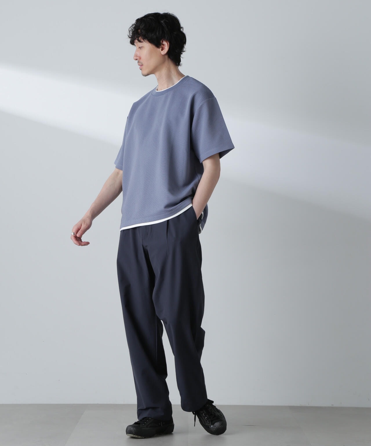 ガーターフェイクレイヤードTシャツ 半袖 6724224223