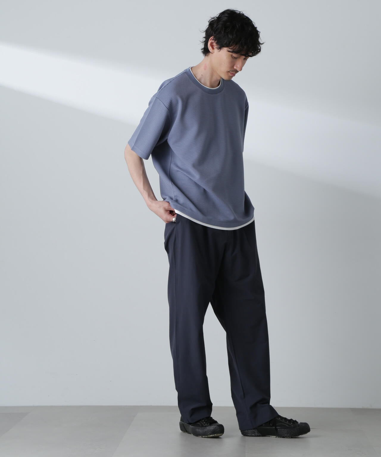 ガーターフェイクレイヤードTシャツ 半袖 6724224223