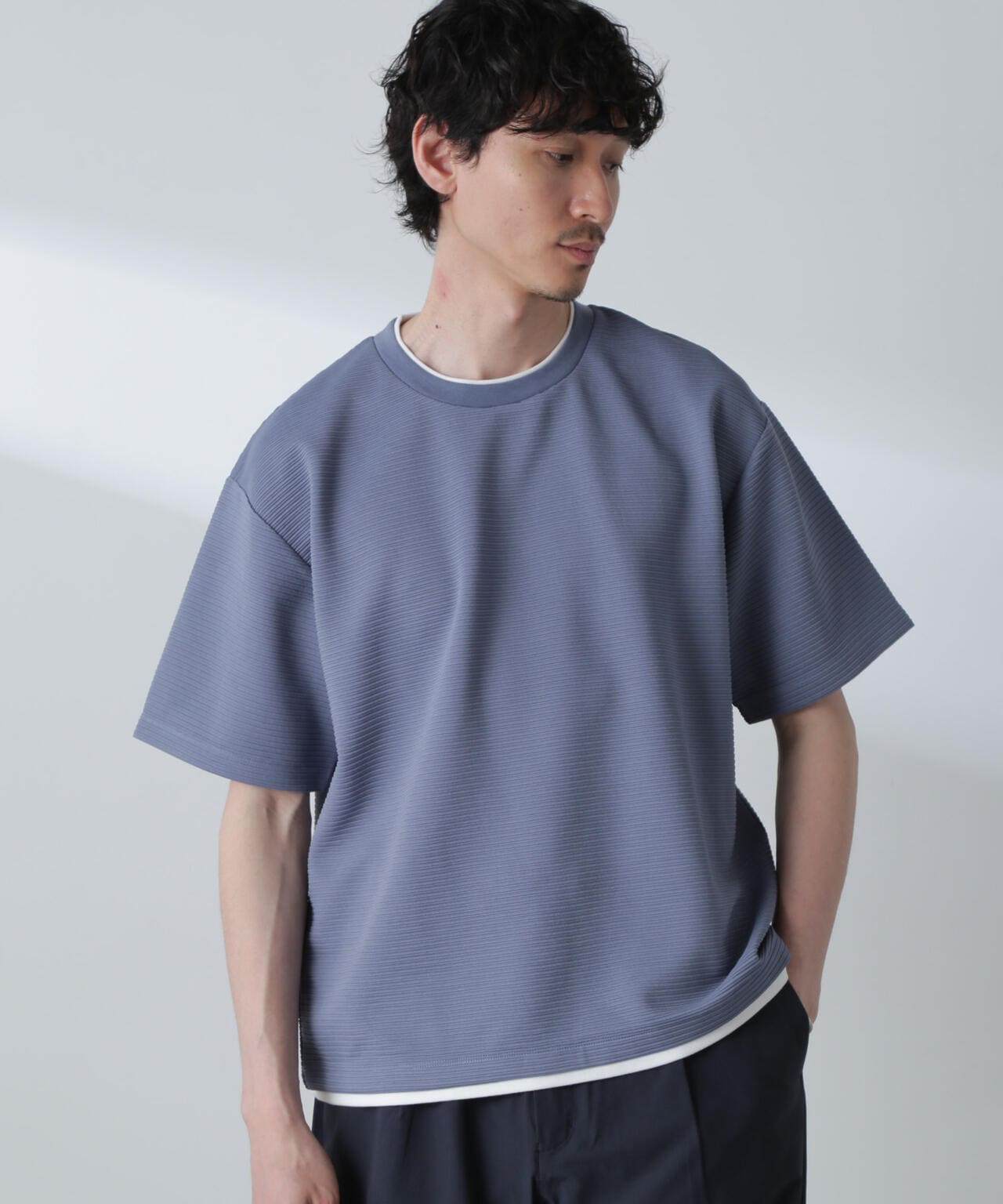 ガーターフェイクレイヤードTシャツ 半袖 6724224223