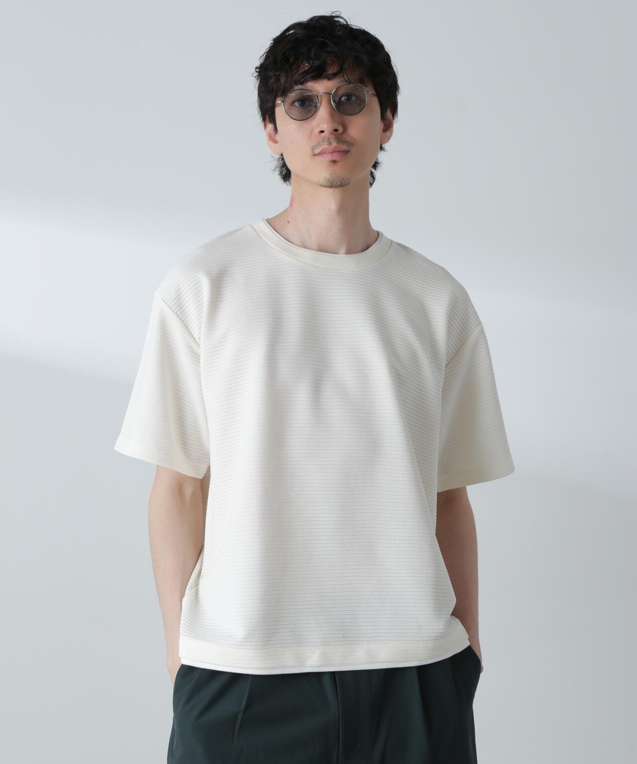 ガーターフェイクレイヤードTシャツ 半袖 6724224223