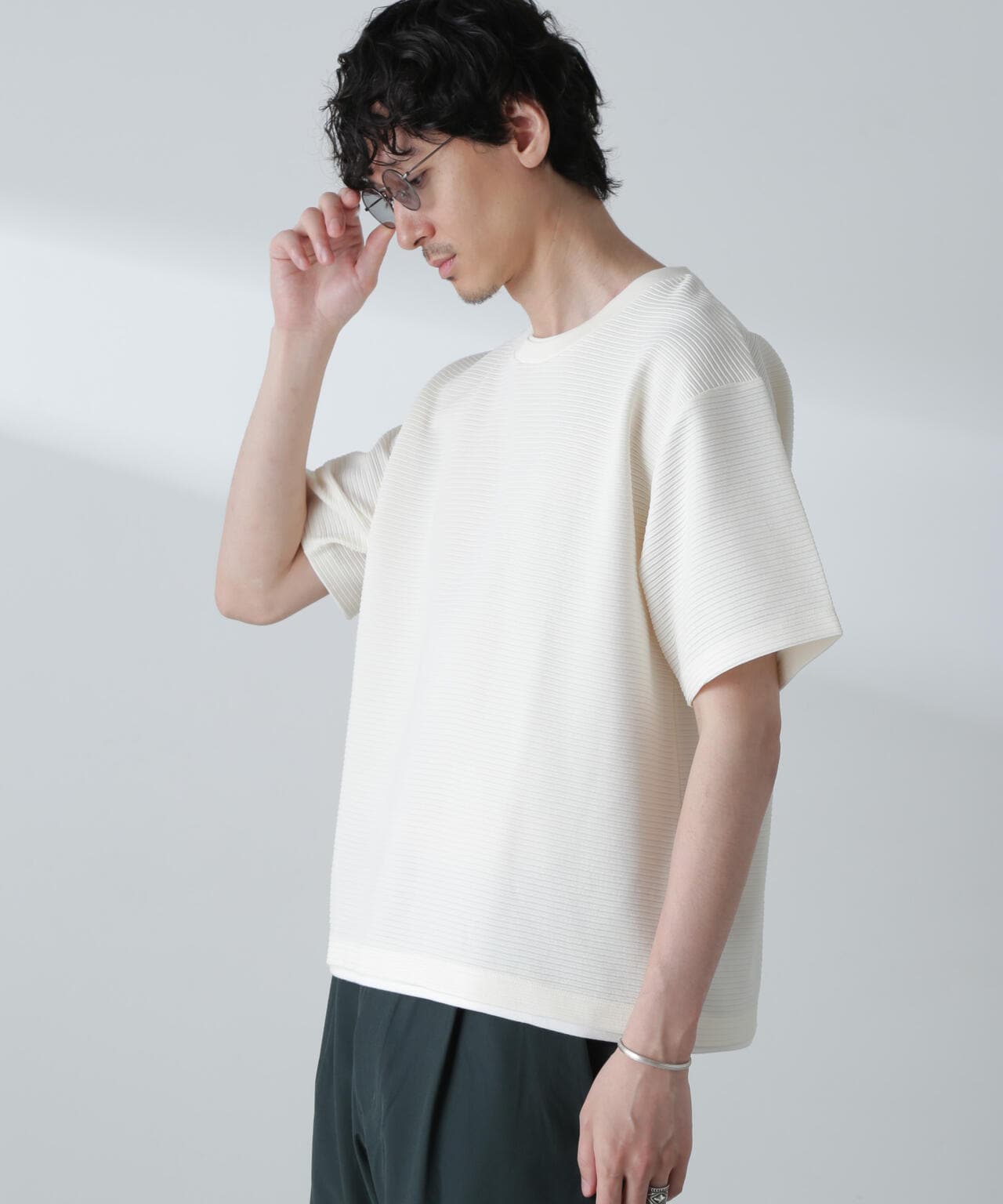 ガーターフェイクレイヤードTシャツ 半袖 6724224223